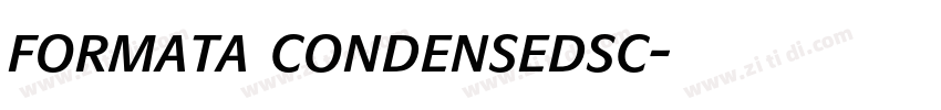 formata condensedsc字体转换